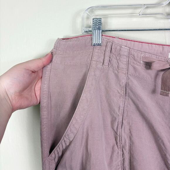Anthropologie Pilcro Linen Blend High Waisted Wide Leg Utility Silky Cargo Pants - Picture 5 of 13